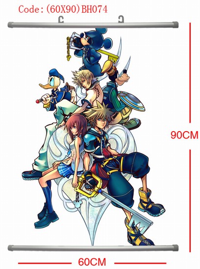 Kingdom Hearts PU Wallscroll ( reserve 1 day ahead)