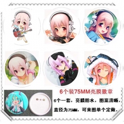 Super Sonico Brooch 6 pcs for ...