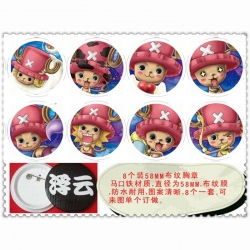 One Piece Brooch 58mm 8 pcs fo...