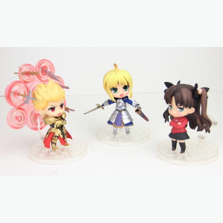 Fate stay night Figure Q 3pcs a set box packing