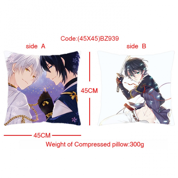 BZ939 Touken Ranbu Double Sides cushion  45x45cm