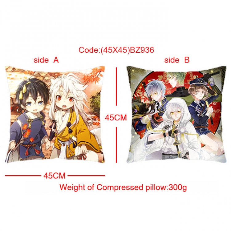 BZ936 Touken Ranbu Double Sides cushion  45x45cm