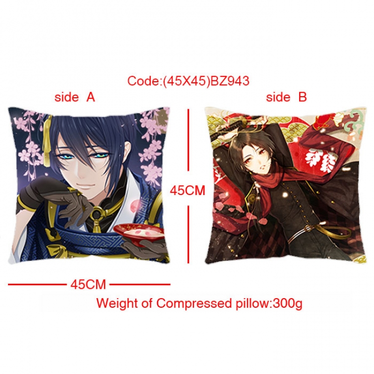 BZ943- Touken Ranbu Double Sides cushion  45x45cm