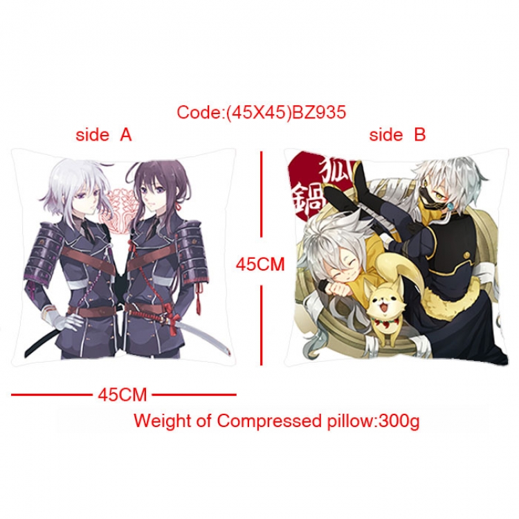 BZ935 Touken Ranbu  Double Sides cushion  45x45cm