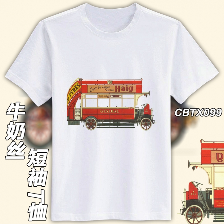 CBTX099-  retro car Mirco Fiber short-sleeved T-shirt M L XL XXL can be customized