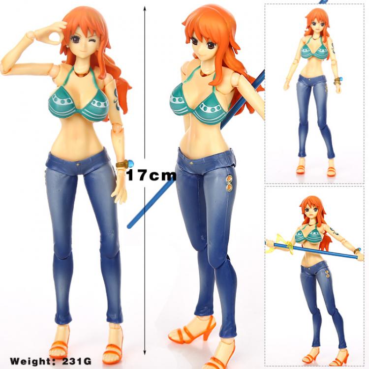 One Piece Nami Figure movable  17cm