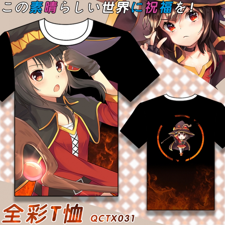 QCDX031-Kono Subarashii Sekai ni Shukufuku o! Full-color T-shirt modal fabric M L XL XXL