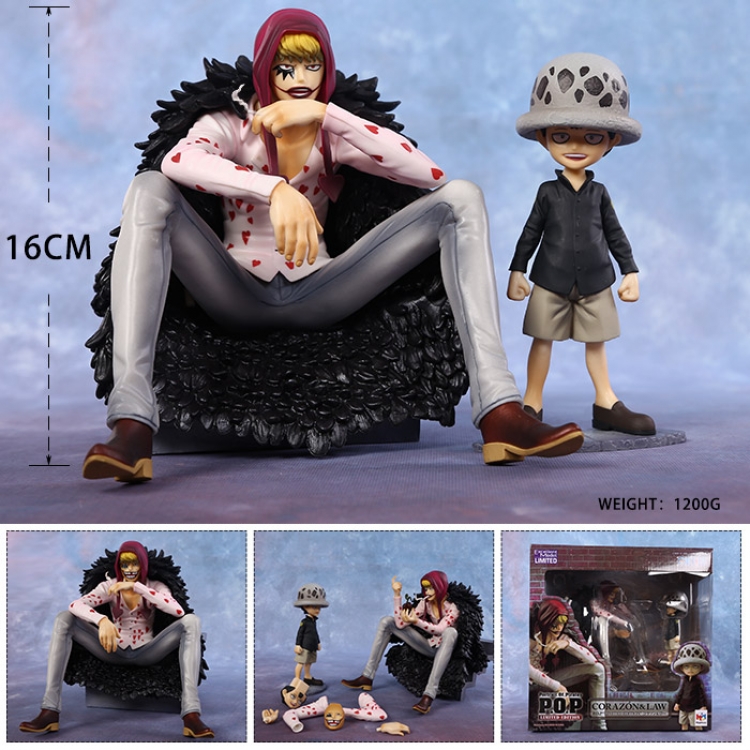 One Piece Figure 2 pcs for 1 set 18CM