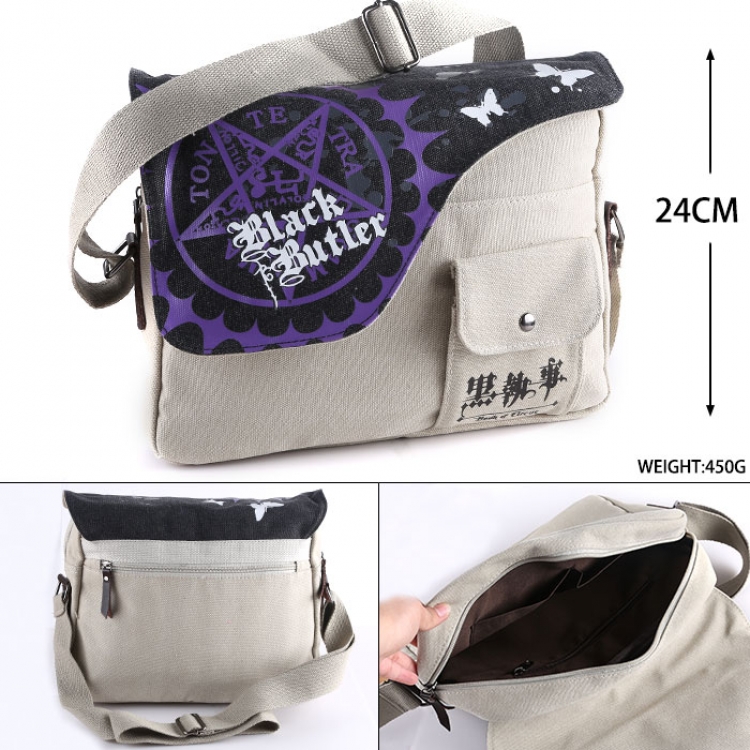 Kuroshitsuji canvas backpack bag  satchel