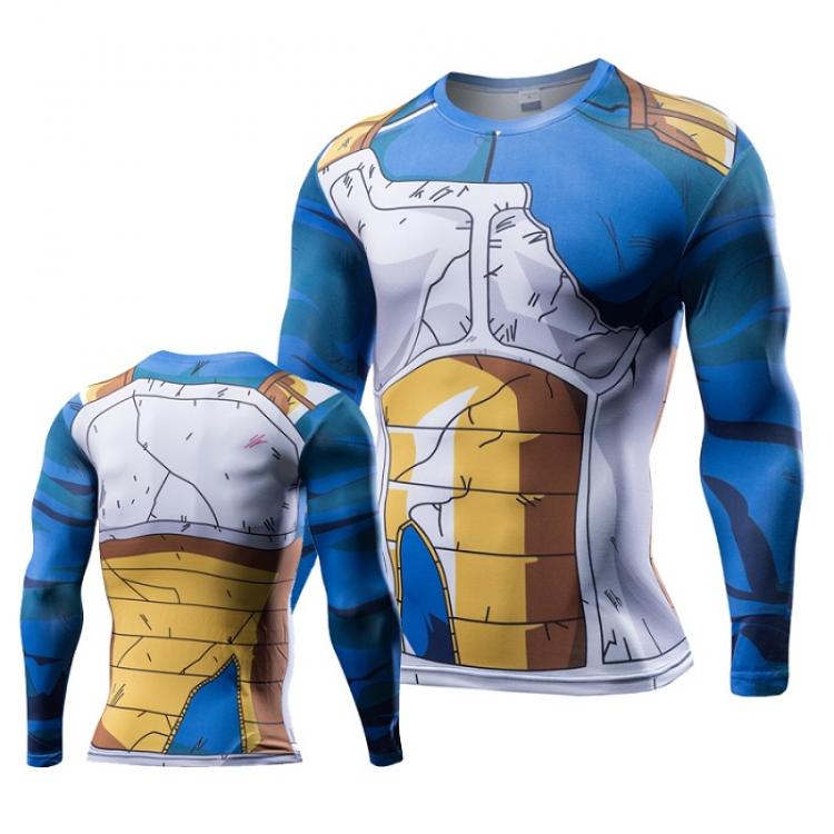 DRAGON BALL Vegeta Fitness Men's Running Riding Boots Short Sleeve Compression Tights Sportswear Vests S M L XL XXL XXXL