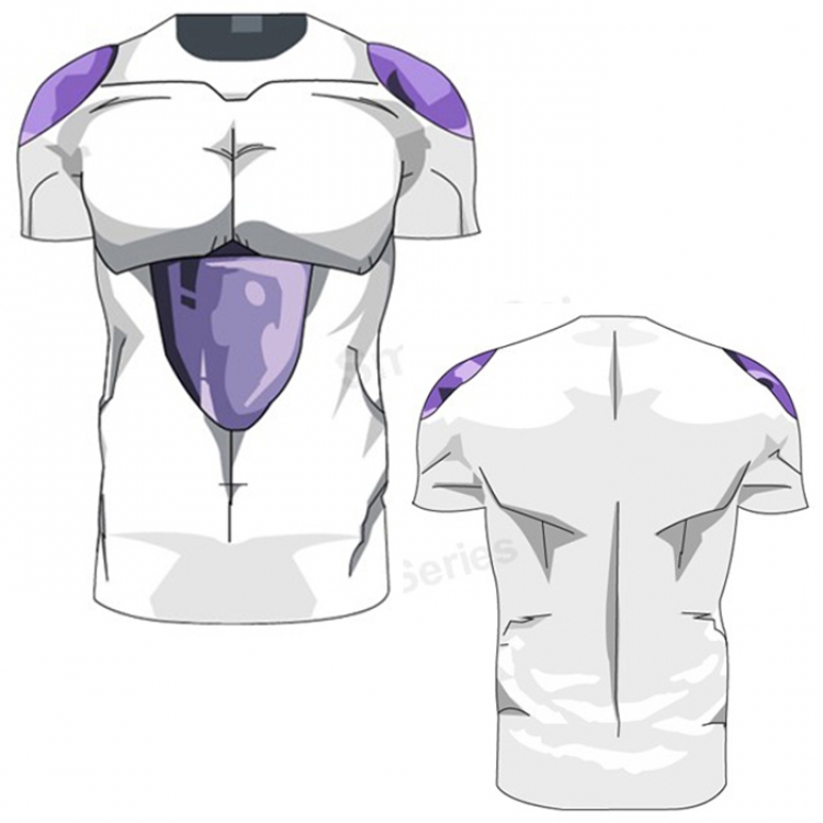 DRAGON BALL Frieza  Fitness Men's Running Riding Boots Short Sleeve Compression Tights Sportswear Vests S M L XL XXL XXX