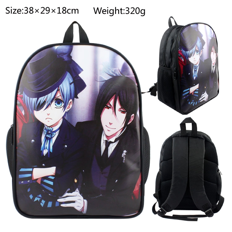 Kuroshitsuji PU canvas backpack  bag