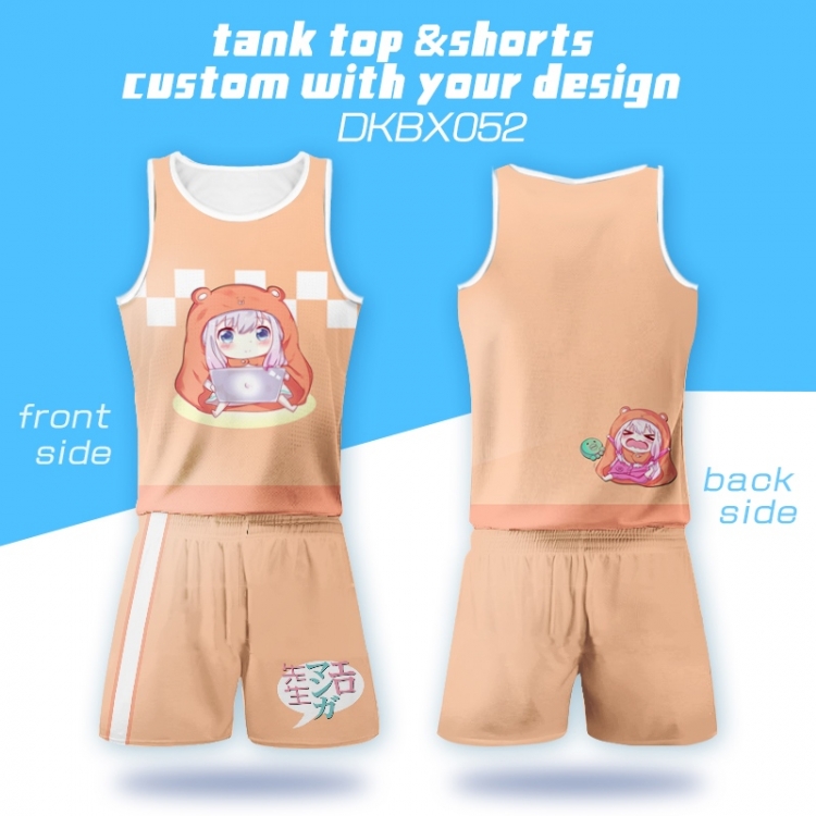 DKBX052 Himono!Umarucha Mesh cloth shorts vest   A set of clothes S M L  XL  XXL