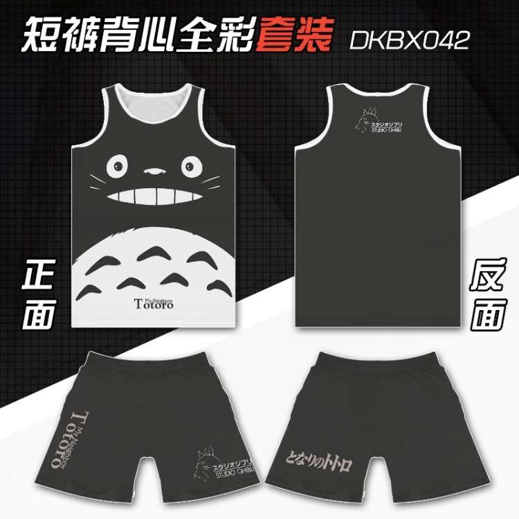 Totoro  Mesh cloth shorts vest   A set of clothes S M L  XL  XXL