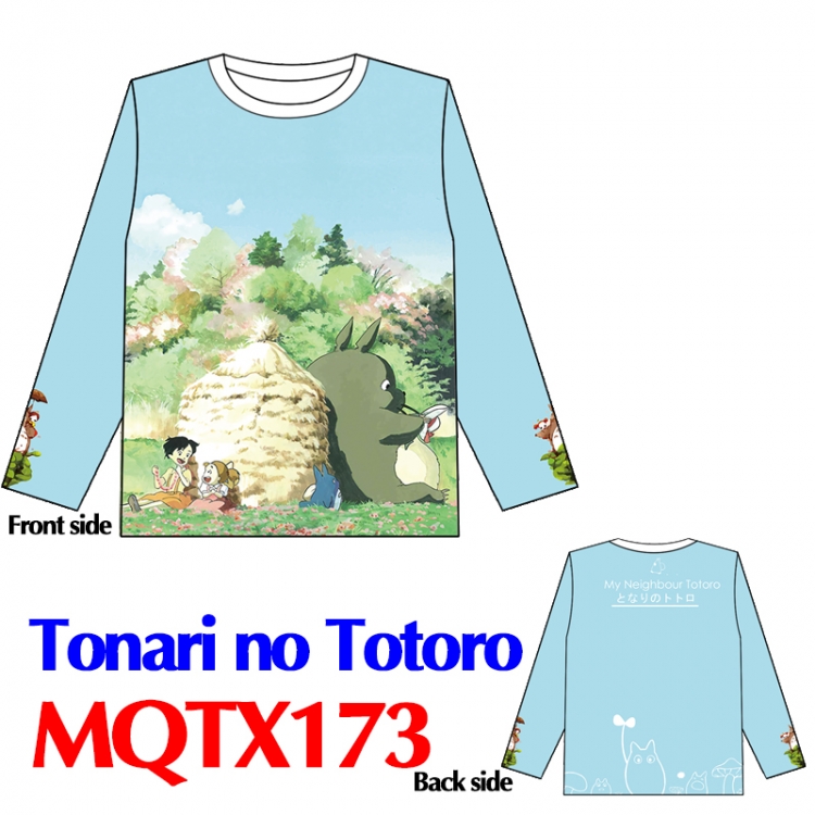 TOTORO Full color round neck long sleeve T shirt M L XL XXL XXXL