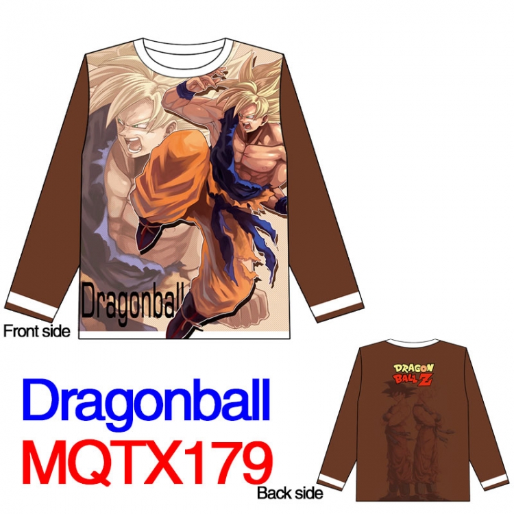 DRAGON BALL Full color round neck long sleeve T shirt M L XL XXL XXXL