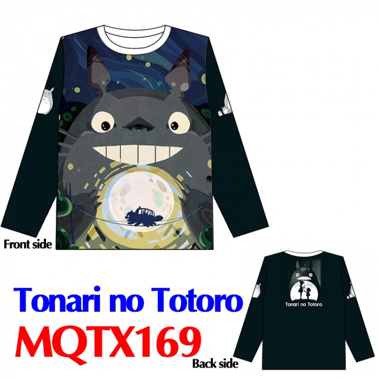 TOTORO Full color round neck long sleeve T shirt M L XL XXL XXXL