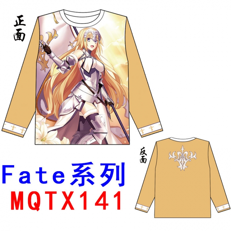 Fate stay night Full color round neck long sleeve T shirt M L XL XXL XXXL