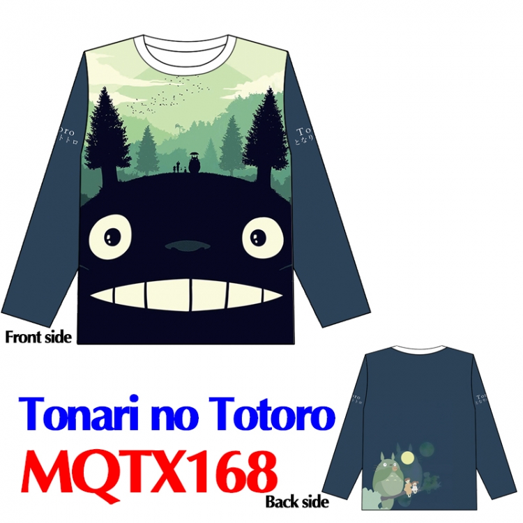 TOTORO Full color round neck long sleeve T shirt M L XL XXL XXXL