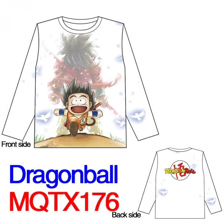 DRAGON BALL Full color round neck long sleeve T shirt M L XL XXL XXXL