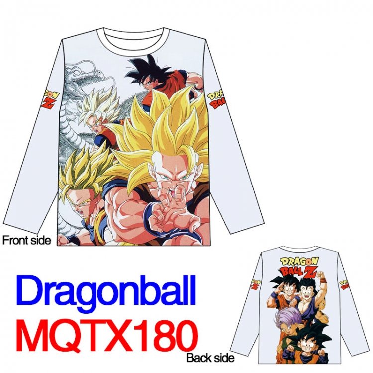 DRAGON BALL Full color round neck long sleeve T shirt M L XL XXL XXXL