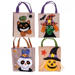 Black Cat Halloween gift bag p...