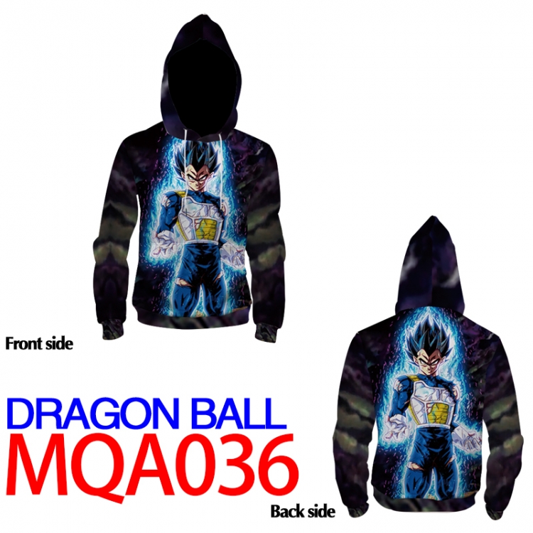 DRAGON BALL  Full Color Patch pocket Sweatshirt Hoodie 8 sizes from  XS to XXXXL MQA036