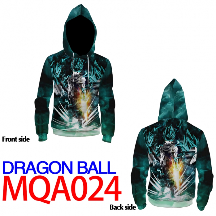 DRAGON BALL Full Color Patch pocket Sweatshirt Hoodie 8 sizes from  XS to XXXXL MQA024