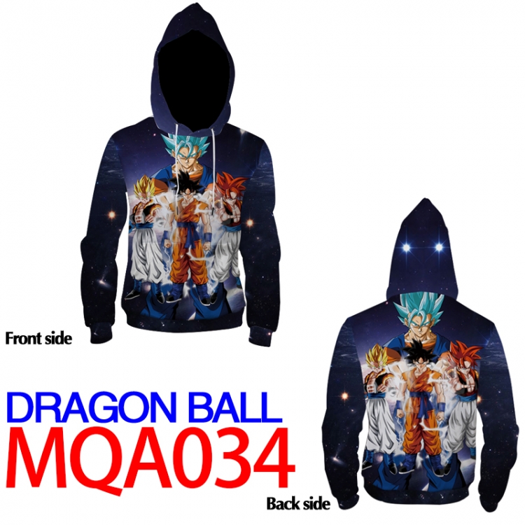 DRAGON BALL Full Color Patch pocket Sweatshirt Hoodie 8 sizes from  XS to XXXXL MQA034