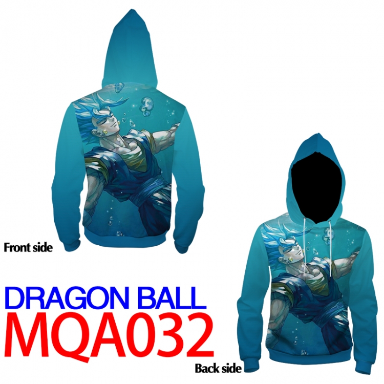 DRAGON BALL Full Color Patch pocket Sweatshirt Hoodie 8 sizes from  XS to XXXXL MQA032