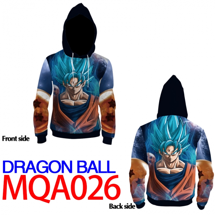 DRAGON BALL Full Color Patch pocket Sweatshirt Hoodie 8 sizes from  XS to XXXXL MQA026