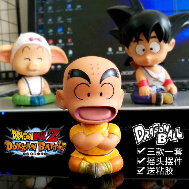 Figure DRAGON BALL Shaking Head Ornaments price for 3 pcs a set 7CM