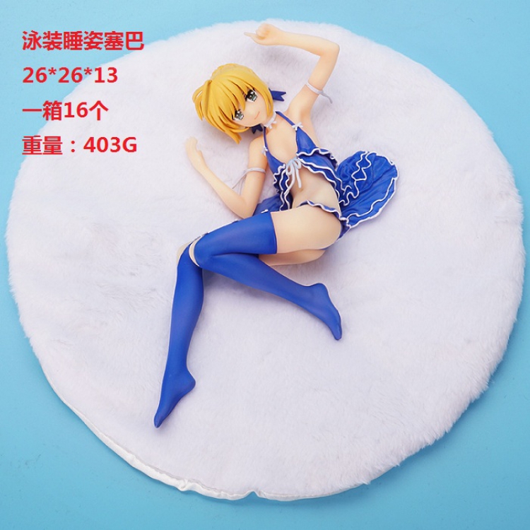 Swimsuit siba blue sleeping position boxed Figure Fate stay night a box of 16