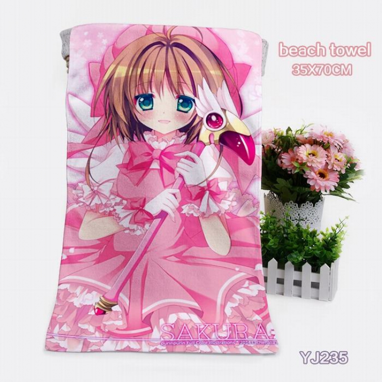 Card Captor Sakura Anime bath towel 35X70CM YJ235