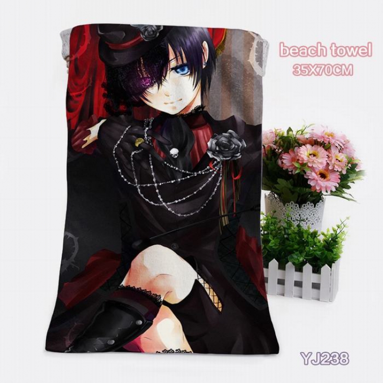 Kuroshitsuji Anime bath towel 35X70CM YJ238