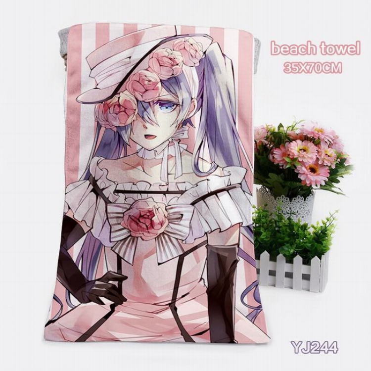 Kuroshitsuji Anime bath towel 35X70CM YJ244