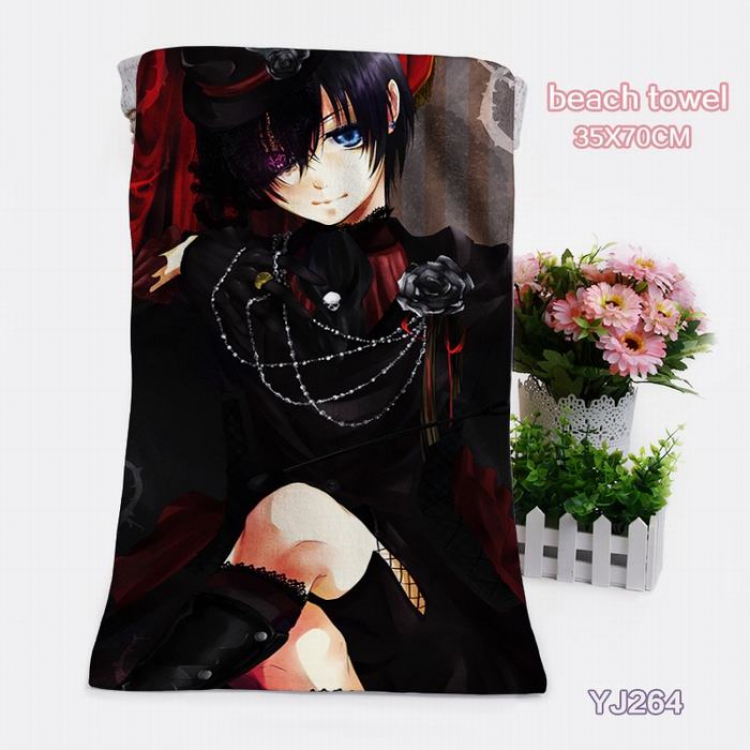 Kuroshitsuji Anime bath towel 35X70CM YJ264