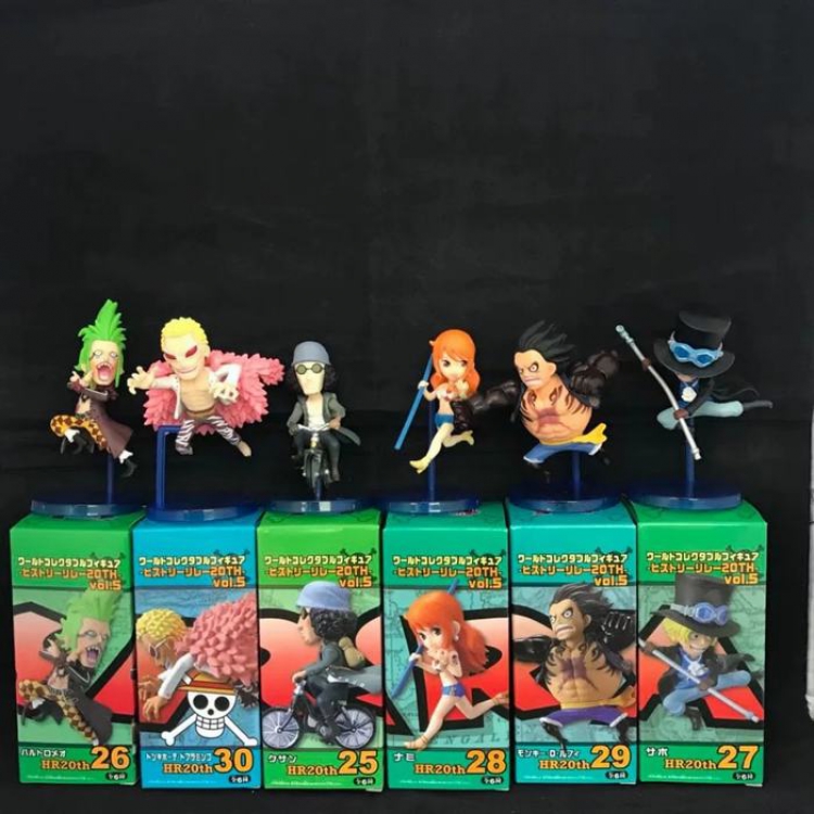 One Piece 5 generations 6 PCS Price For 1 pcs run Bulk Figure High 9CM 100 sets of one box