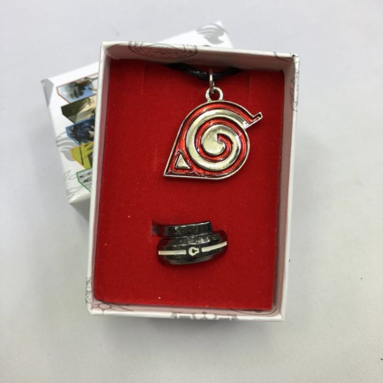 NARUTO Uchiha Sasuke Gun color Ring 2-piece set