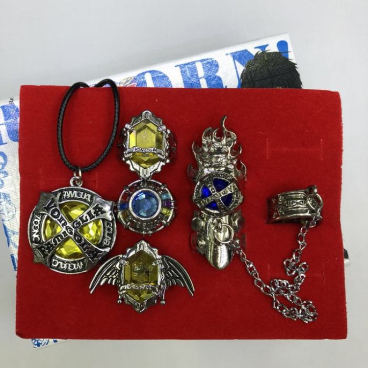 HITMAN REBORN gem Ring Necklace set C style