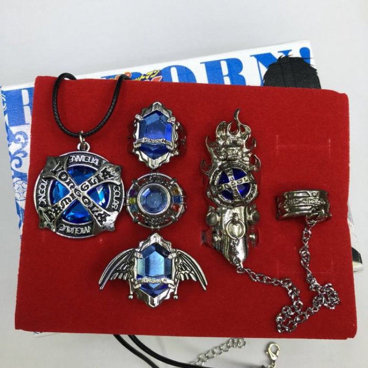 HITMAN REBORN gem Ring Necklace set F style