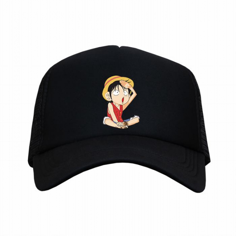 One Piece Luffy Black reseau Breathable Hat C style