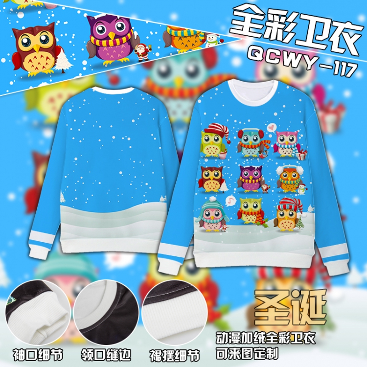 Christmas Full Color Plush sweater QCWY117 S M L XL XXL XXL