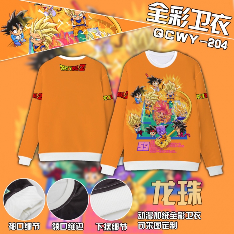 Dragon Ball Anime Full Color Plush sweater QCWY204 S M L XL XXL XXL