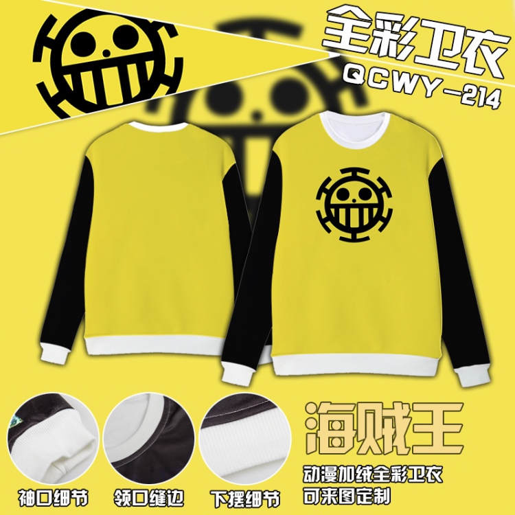 One Piece Anime Full Color Plush sweater QCWY214 S M L XL XXL XXL