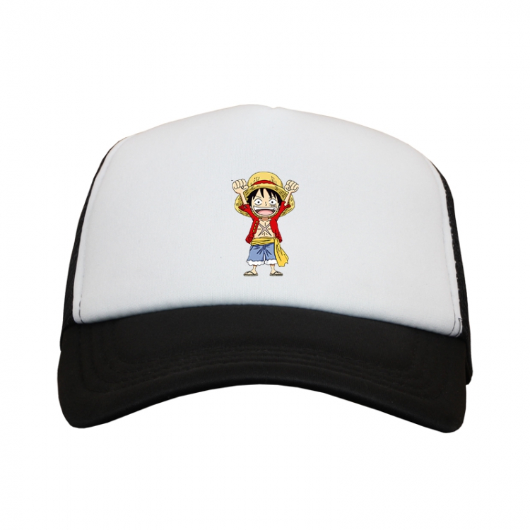 One Piece Luffy Black and White Mesh material Sunhat