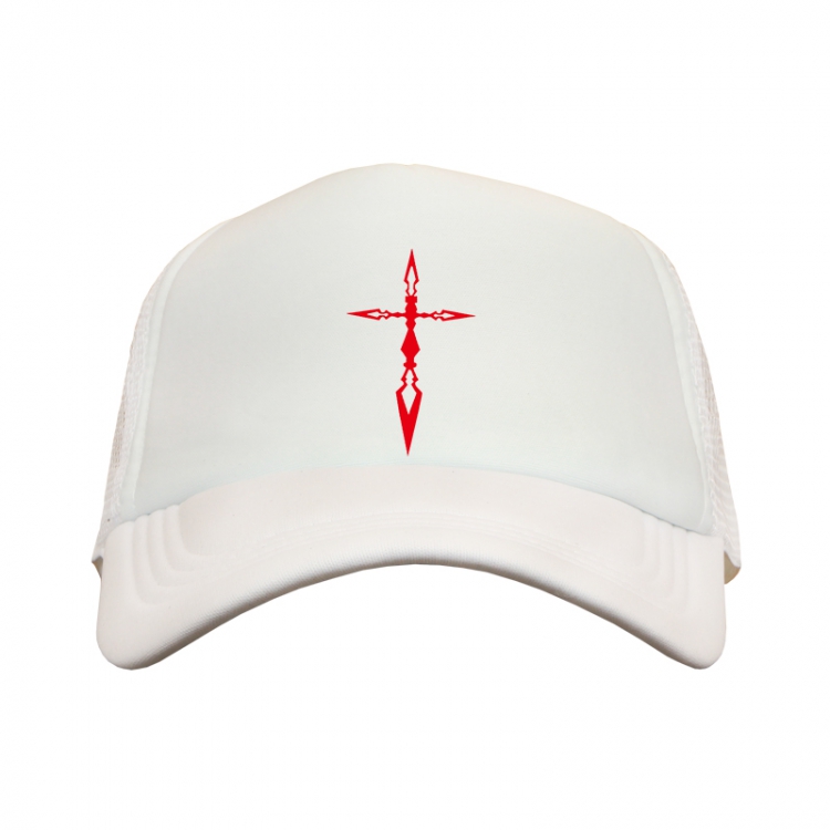 Fate stay night Cross White Mesh material Sunhat