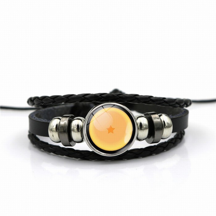 DRAGON BALL Time Gem Cabochon 1 stars Black weave Bracelet price for 3 pcs 26CM 15G