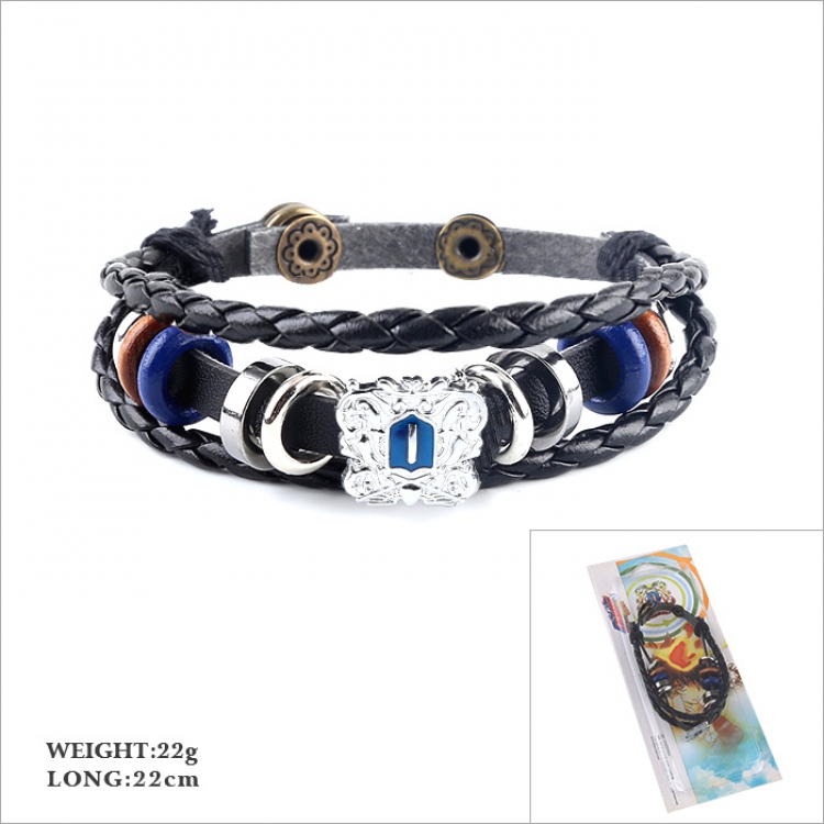 HITMAN REBORN Multilayer weaving Leather bracelet 22CM 22G