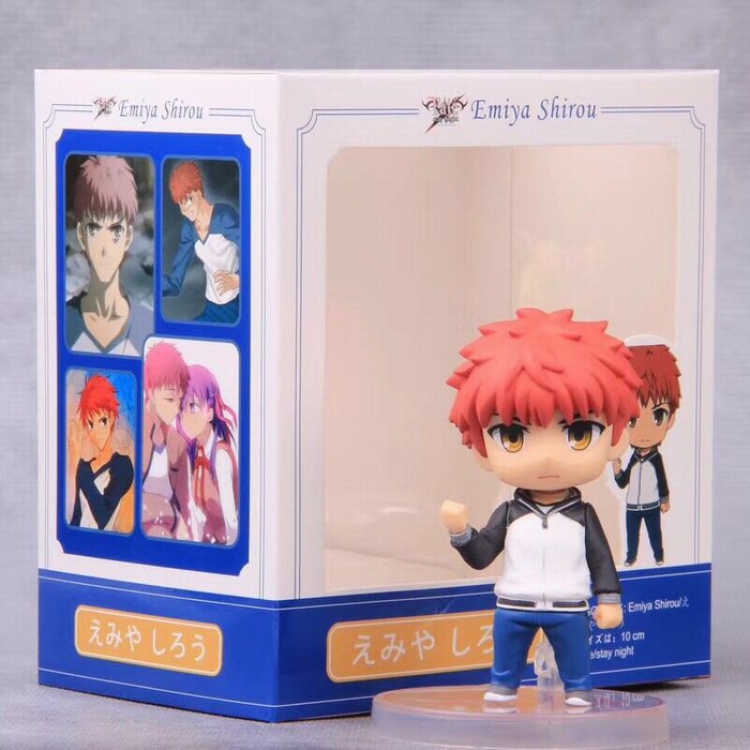 Fate stay night 2 generations Q version  034 Red hair Emiya Shirou Boxed Figure 10cm